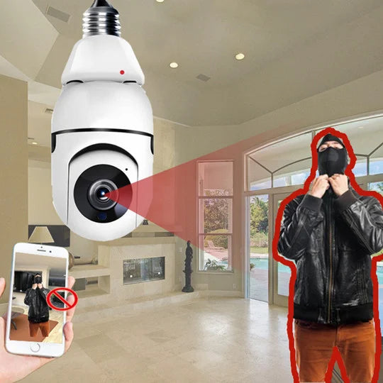 BulbCam 360™️ originale: telecamera di sicurezza wireless intelligente per la tua casa It