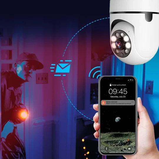 BulbCam 360™️ originale: telecamera di sicurezza wireless intelligente per la tua casa It