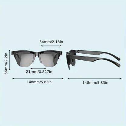 Gafas de sol inteligentes con bluetooth, micrófono y altavoces.