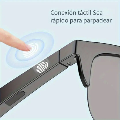 Gafas de sol inteligentes con bluetooth, micrófono y altavoces.