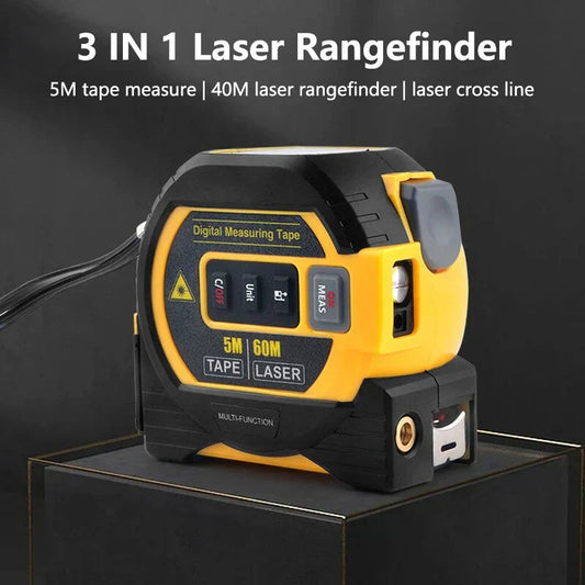 MeasurinSight 3 in 1 Infrared Laser Tape Measure ( 60 M)